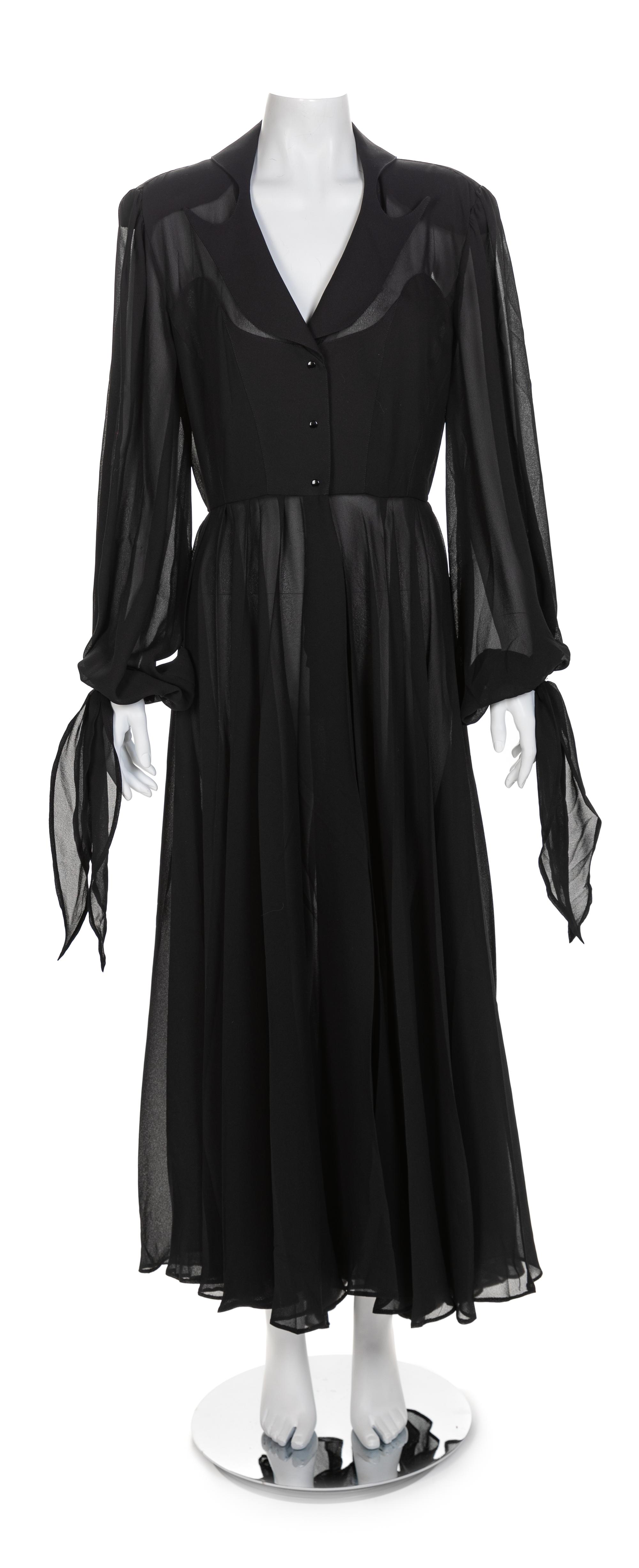 Thierry Mugler Black Sheer Maxi, 1991