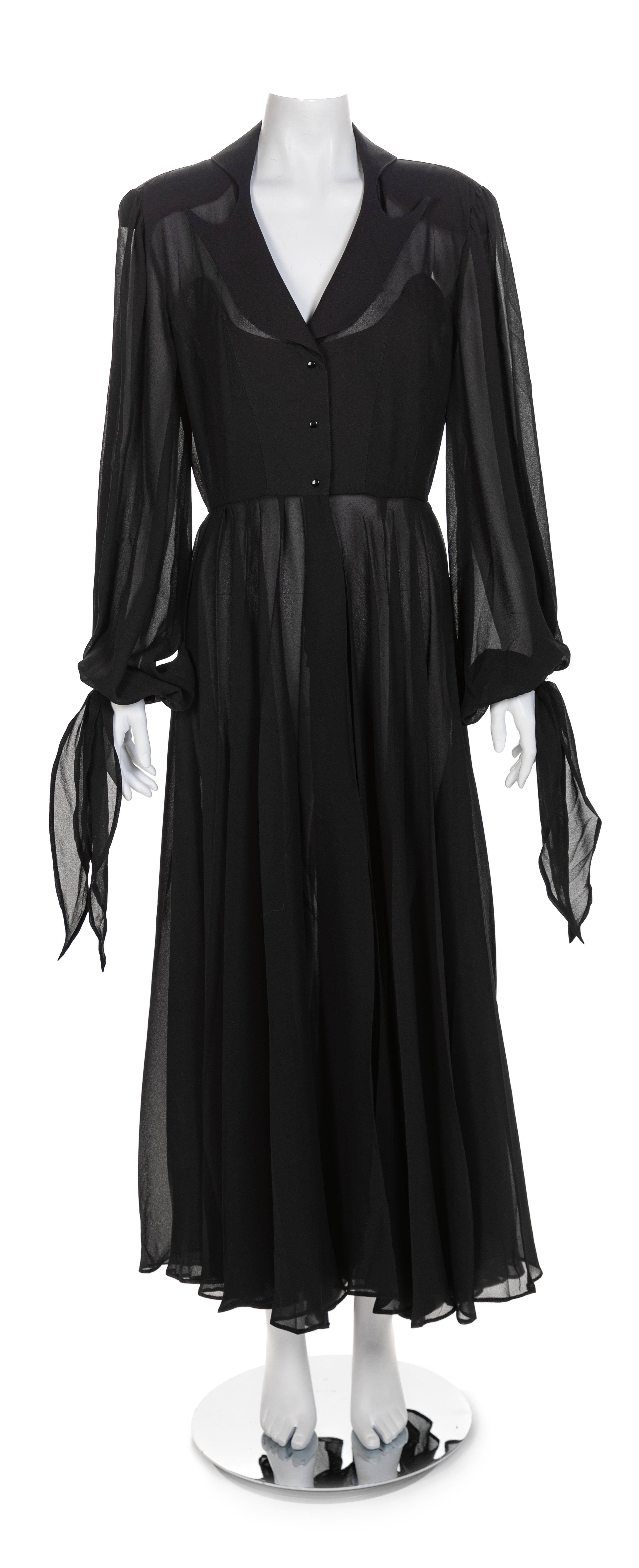 Thierry Mugler Black Sheer Maxi, 1991