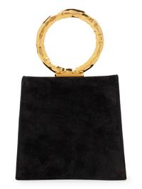 A Edouard Rambaud Black Handbag with Goldtone Handle