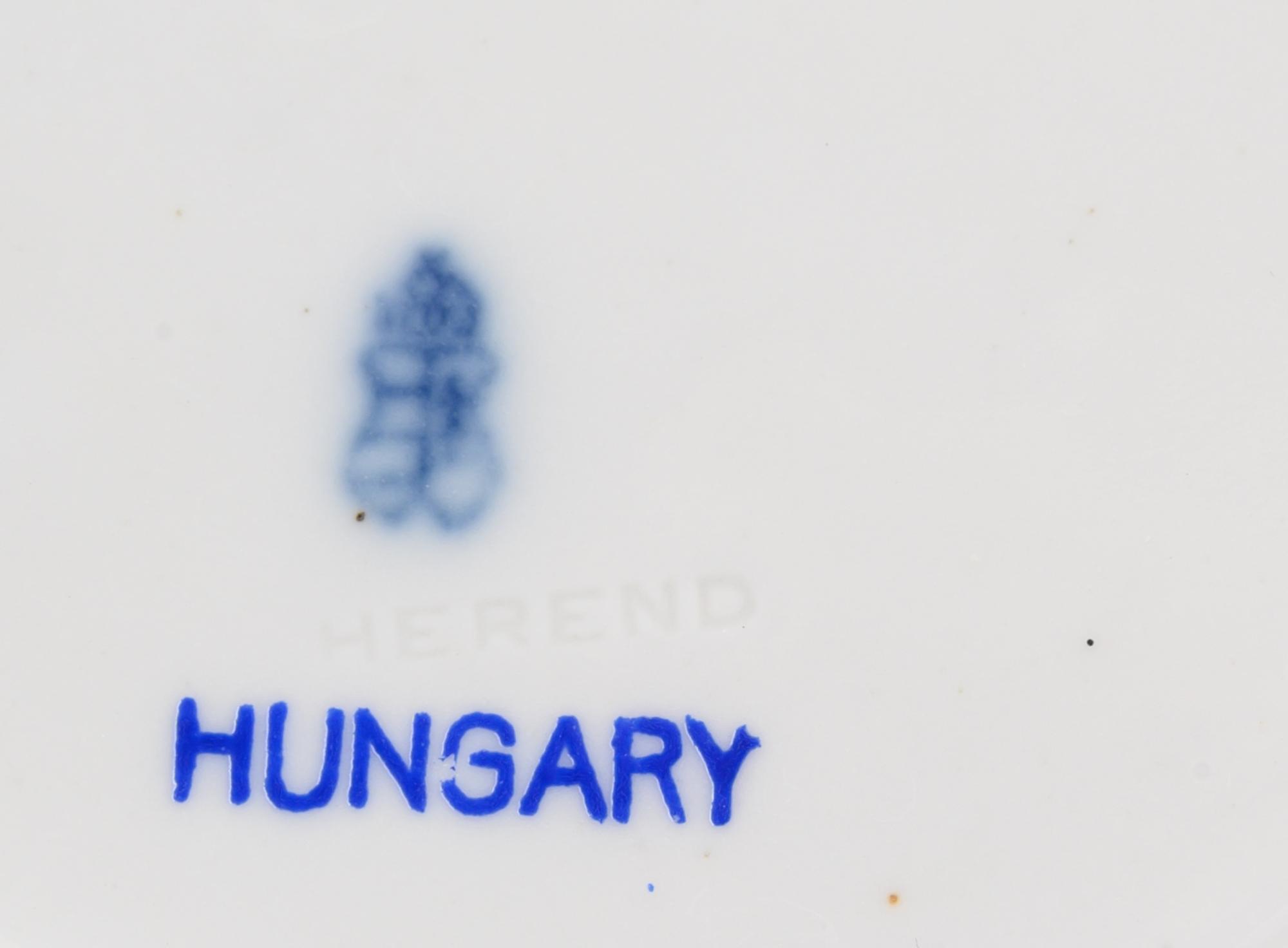 A Group of Herend Porcelain Table Articles