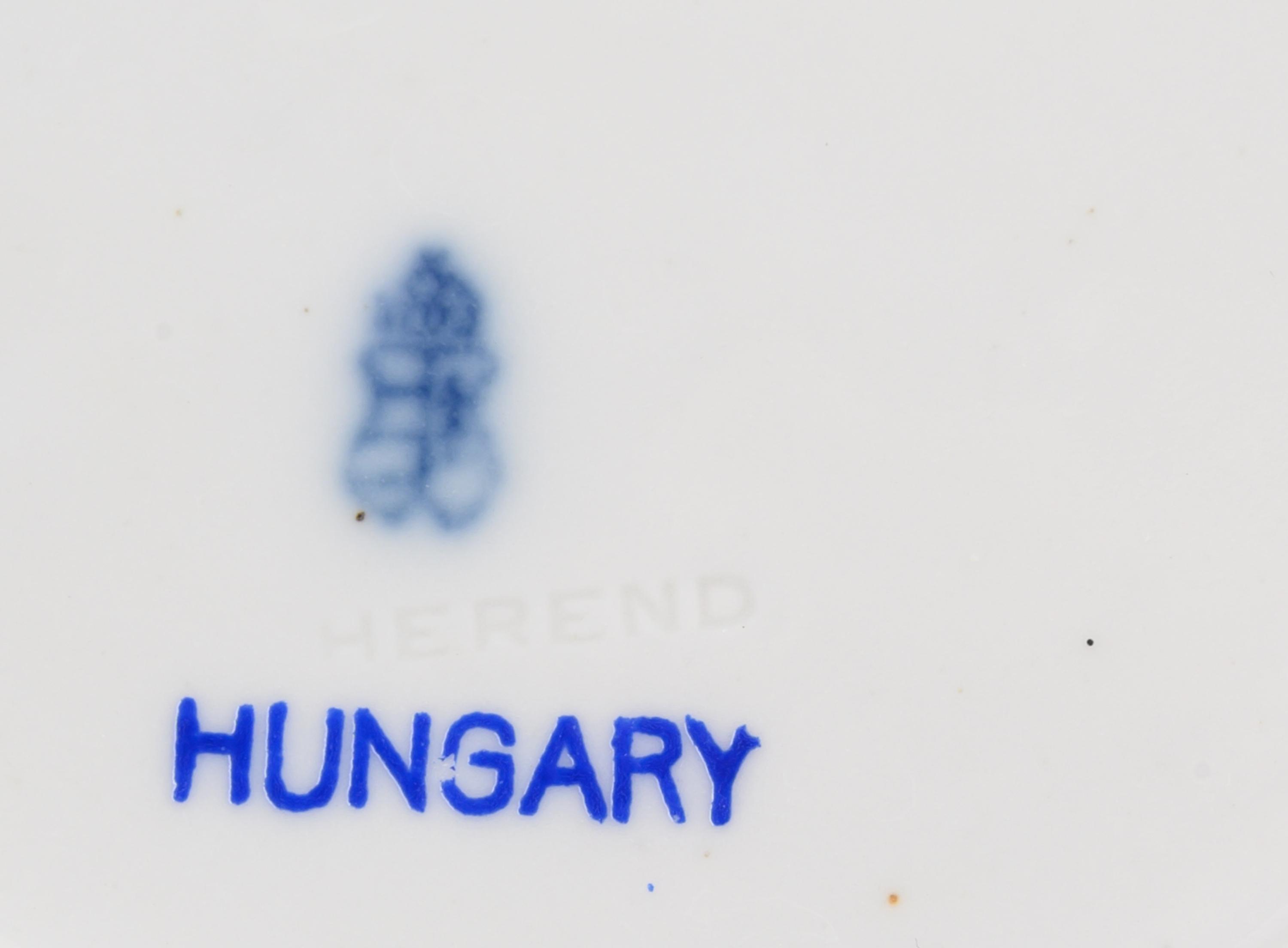 A Group of Herend Porcelain Table Articles
