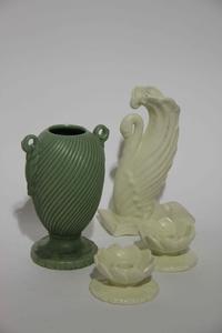 A Group of Seven Haeger Pottery Table Articles Height of tallest 9 1/2 inches. — 1940s