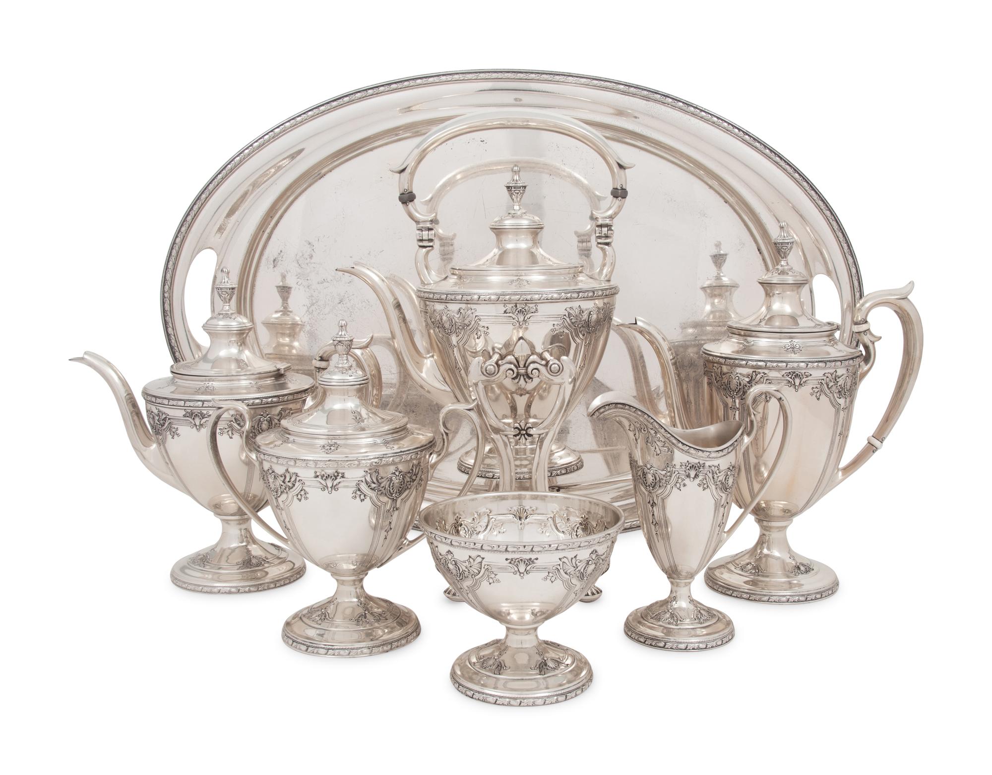 An American Seven-Piece Silver Tea and Coffee Service