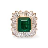 Emerald and Diamond Ring