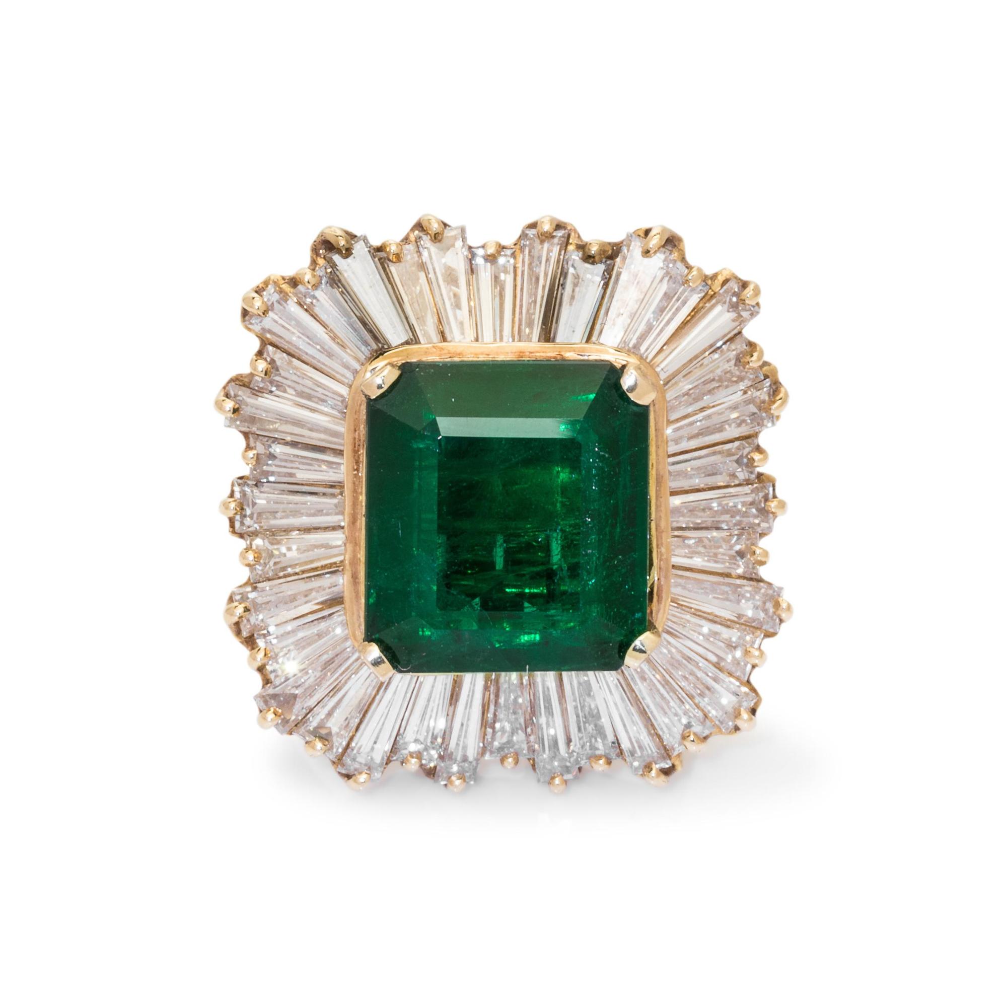Emerald and Diamond Ring