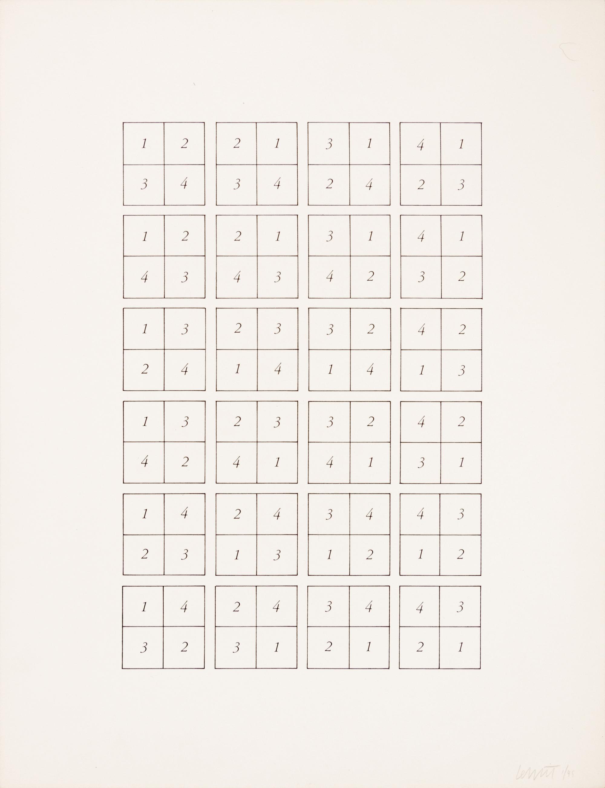 Serial System Using Lines and Color (set of five screenprints with cover sheet)
