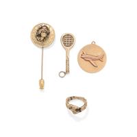 COLLECTION OF YELLOW GOLD JEWELRY
