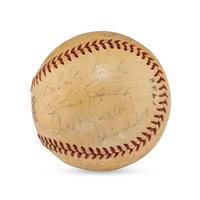 A 1938 Chicago Cubs Team Signed Autograph Baseball Featuring Dizzy Dean and Gabby Harntett (Beckett Authentication Services)