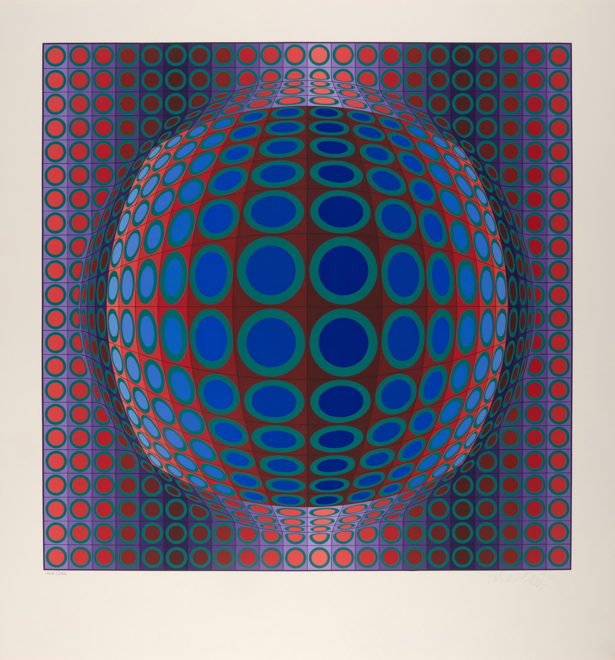 Purple and Blues and Kraft und Natur (a pair of prints)