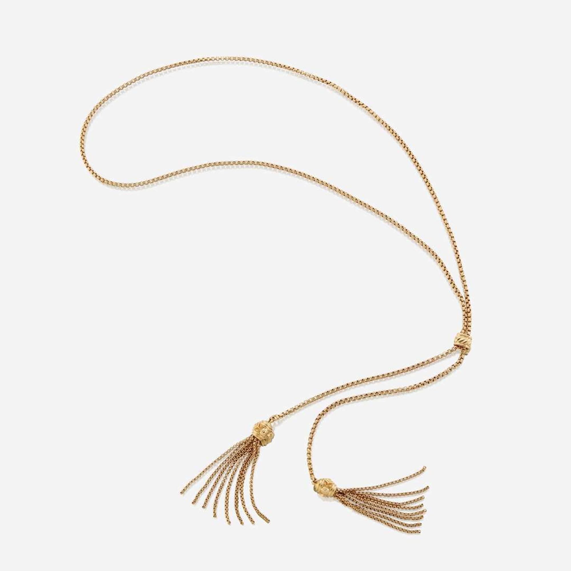 A gold necklace, David Yurman