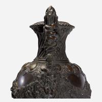 A Pair of Patinated Bronze Urns likely French, 19th century