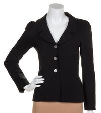 A Chanel Black Wool Jacket, Size 36.