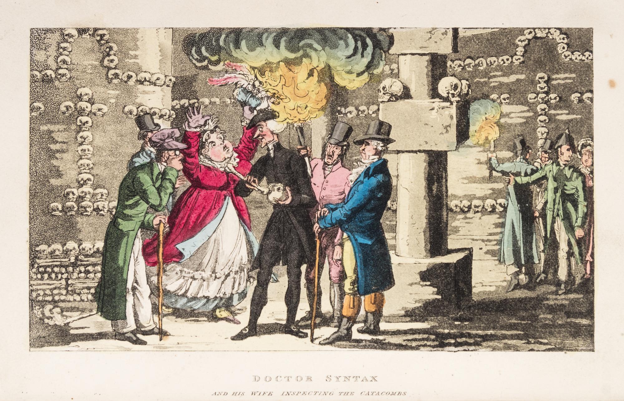 (ROWLANDSON, THOMAS) COMBE, WILLIAM. Doctor Syntax in Paris, with A Tour of Doctor Syntax. London, 1820. 2vols.