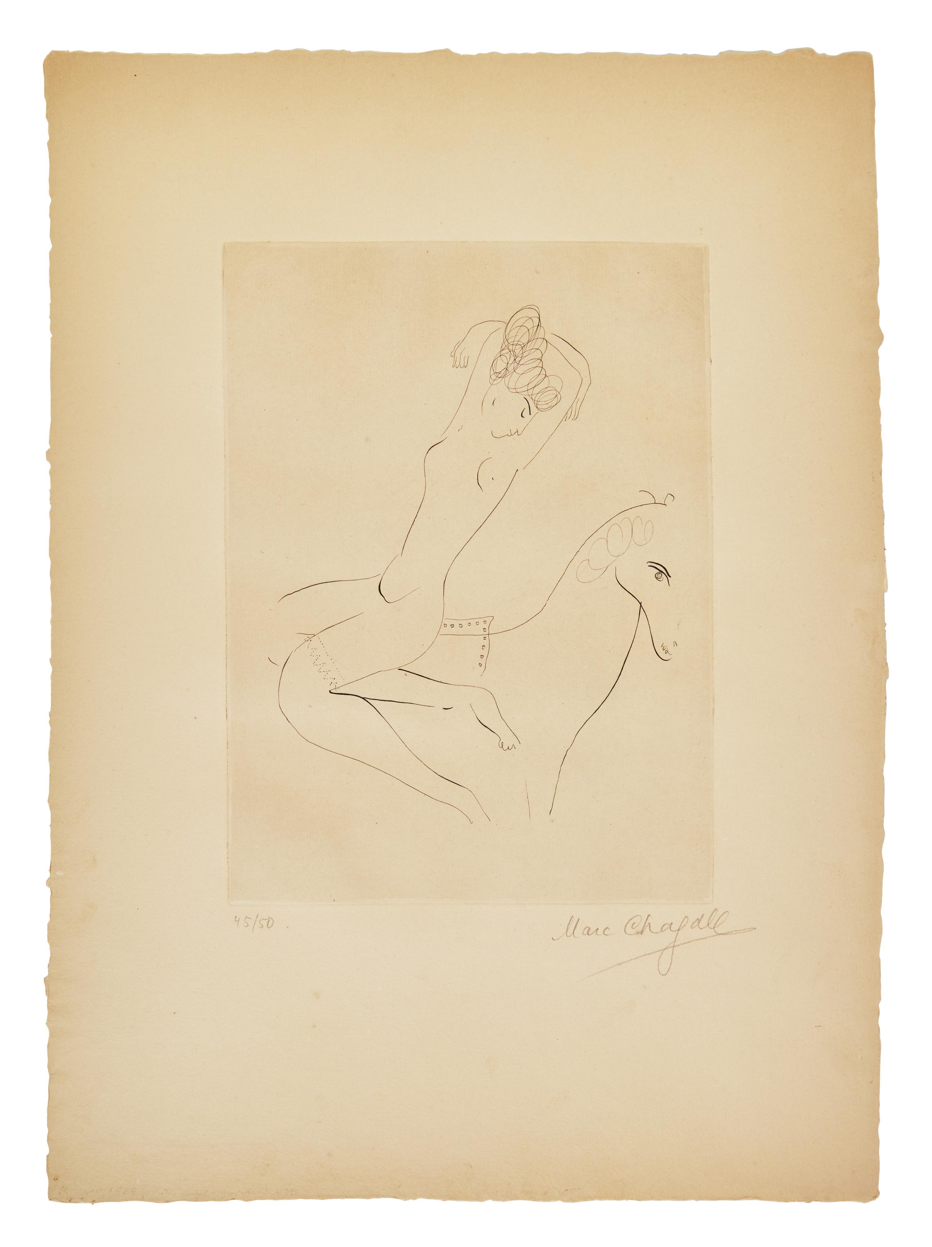 Marc Chagall (Belarusian/French, 1887-1985) — L'écuyère, 1926/27 (printed 1963)