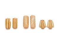 COLLECTION OF YELLOW GOLD EARRINGS