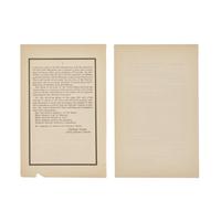 [McKinley, William] Pair of General Orders on the Death of President William McKinley