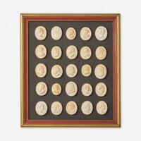 A Group of Six Framed Sets of Italian Plaster Intaglio Impressions 19th century