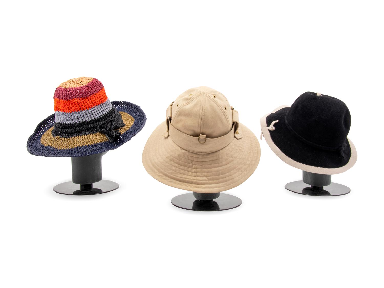 Five Vintage Hats & One Matching Scarf, 1950-70s