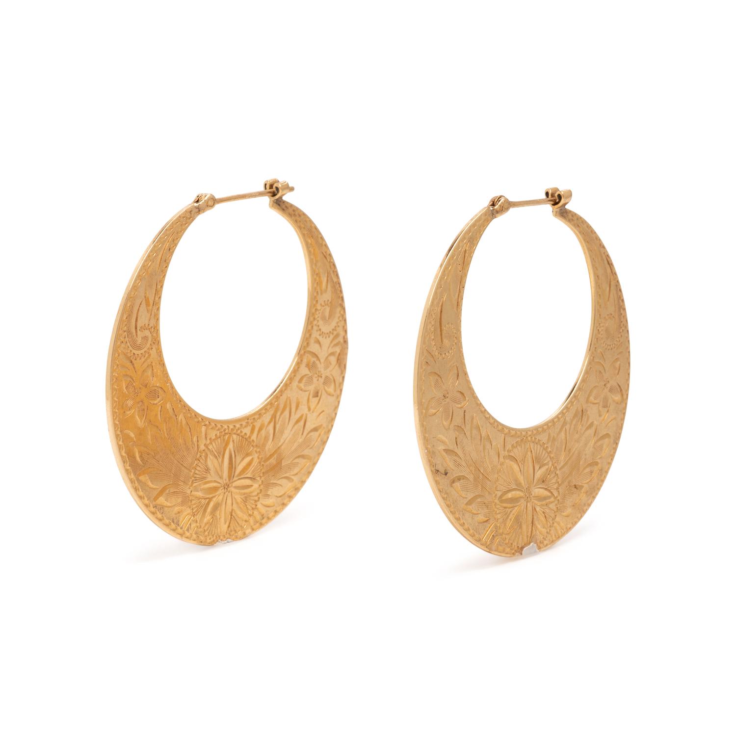 Yellow Gold Hoop Earrings