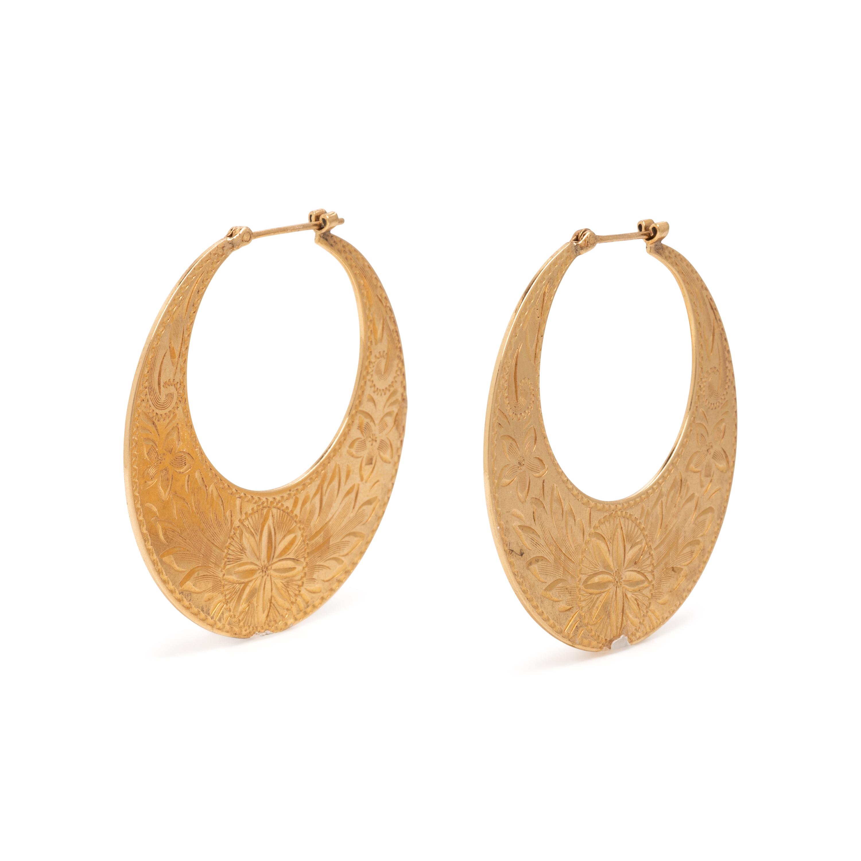 Yellow Gold Hoop Earrings