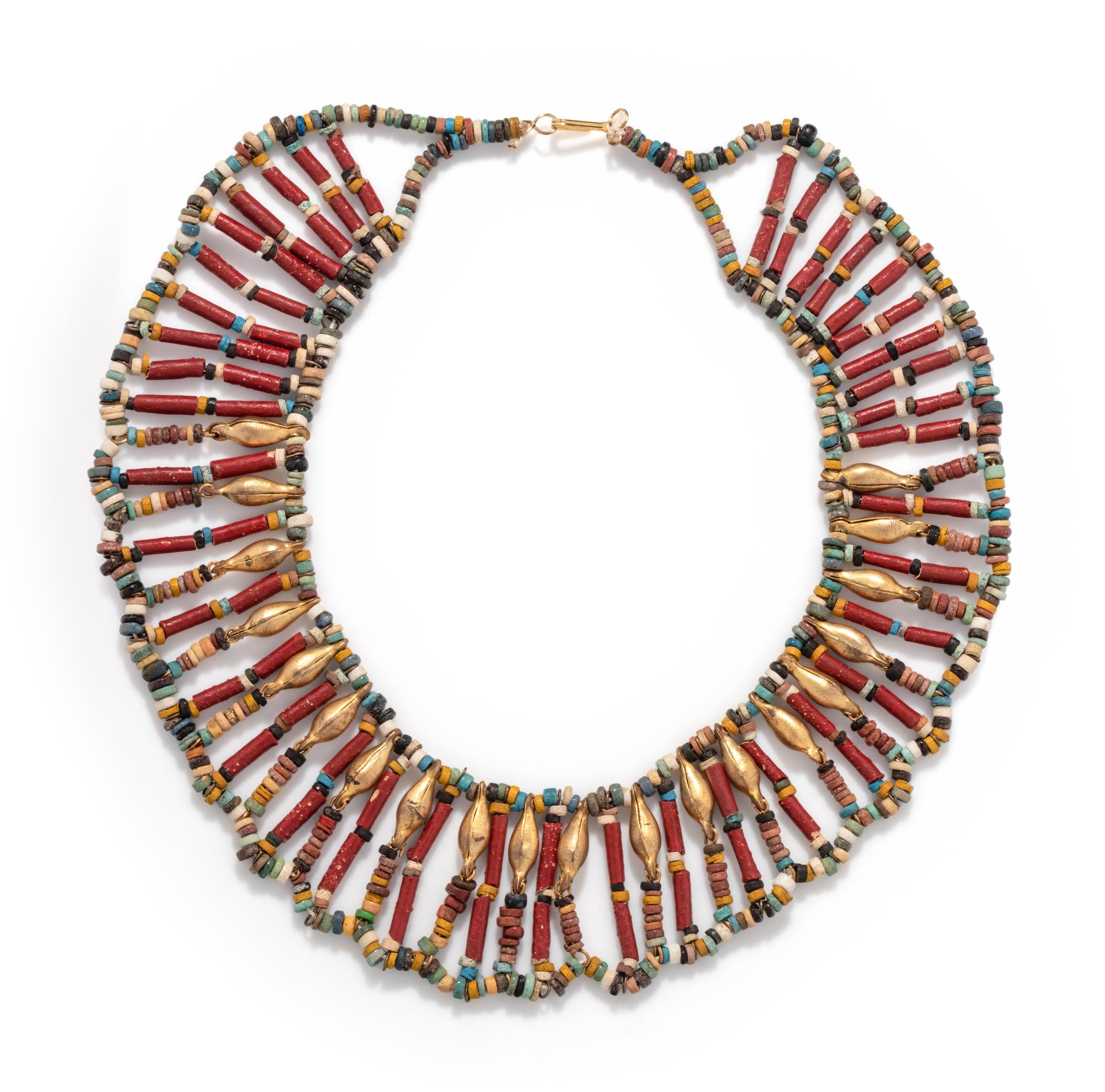 An Egyptian-Style Broad Collar Faience Bead Necklace