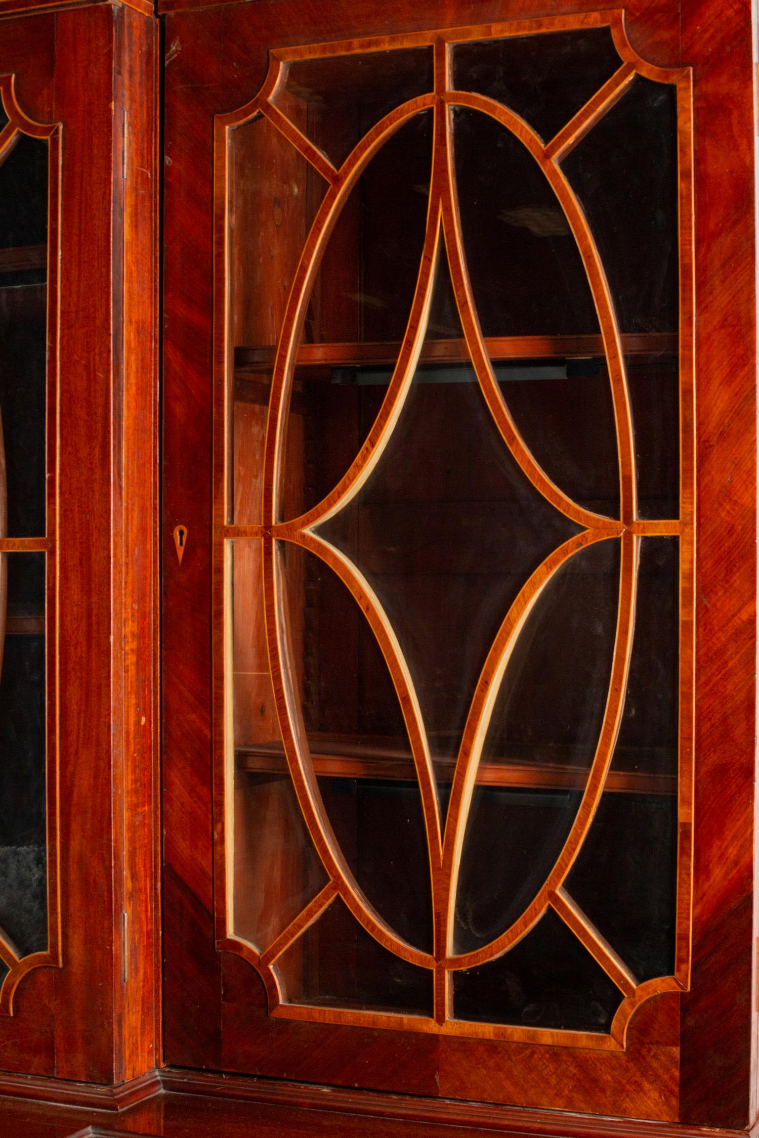 A George III Style Mahogany Breakfront Bookcase — 19TH CENTURY