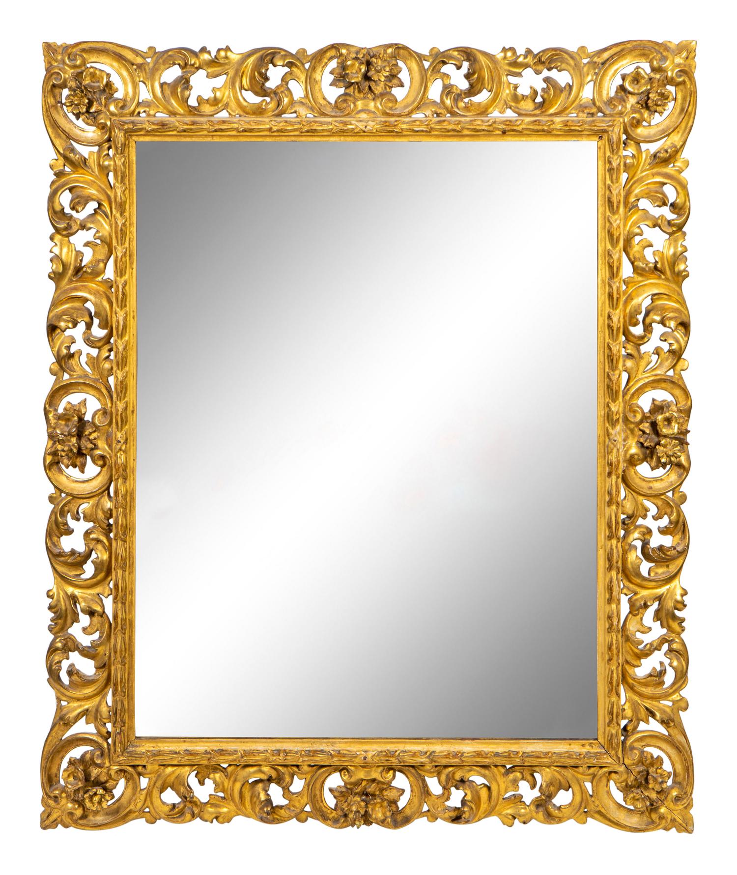 A Rococo Style Giltwood Mirror — 20TH CENTURY
