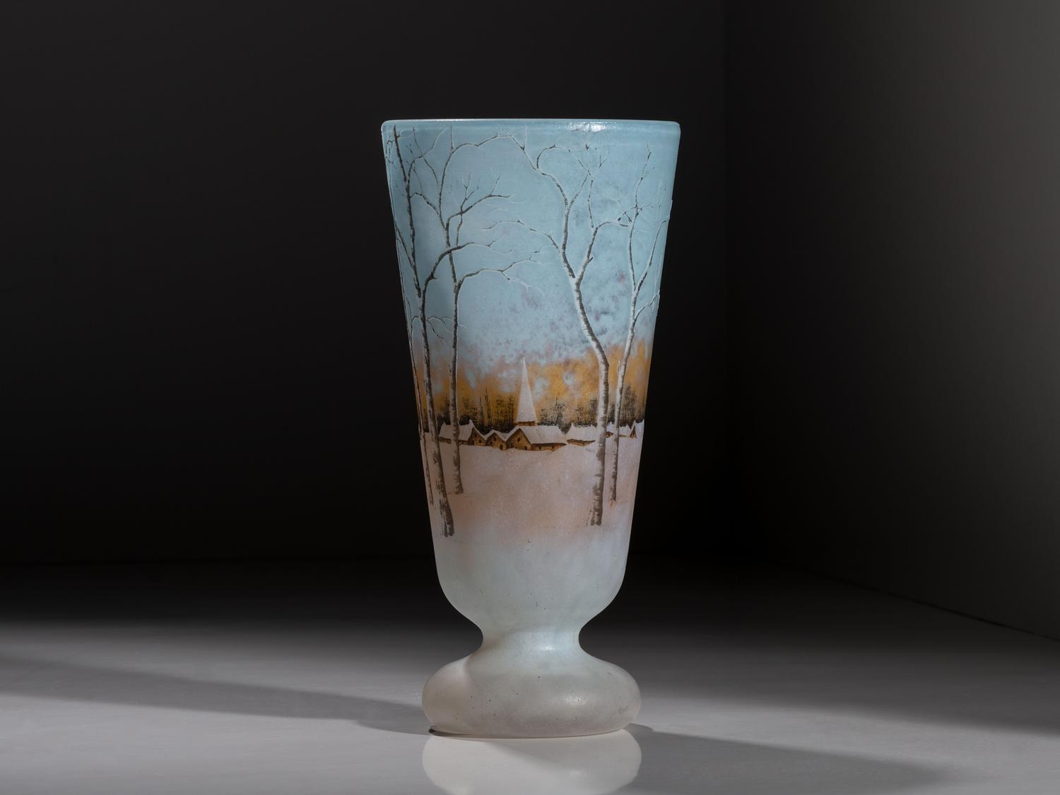 Dutch Winter Scene Vase