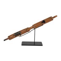 Standing Rock Sioux Carved and Painted Puzzle Pipe Stem