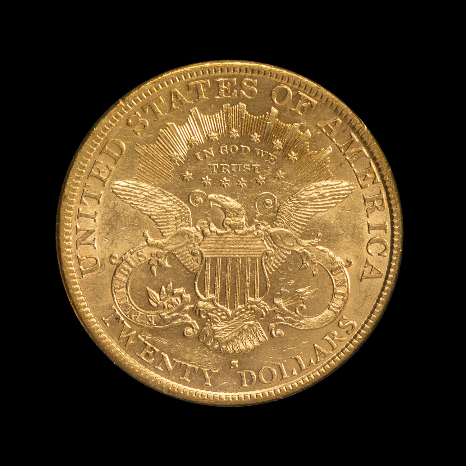A United States 1890-S Liberty Head $20 Gold Coin