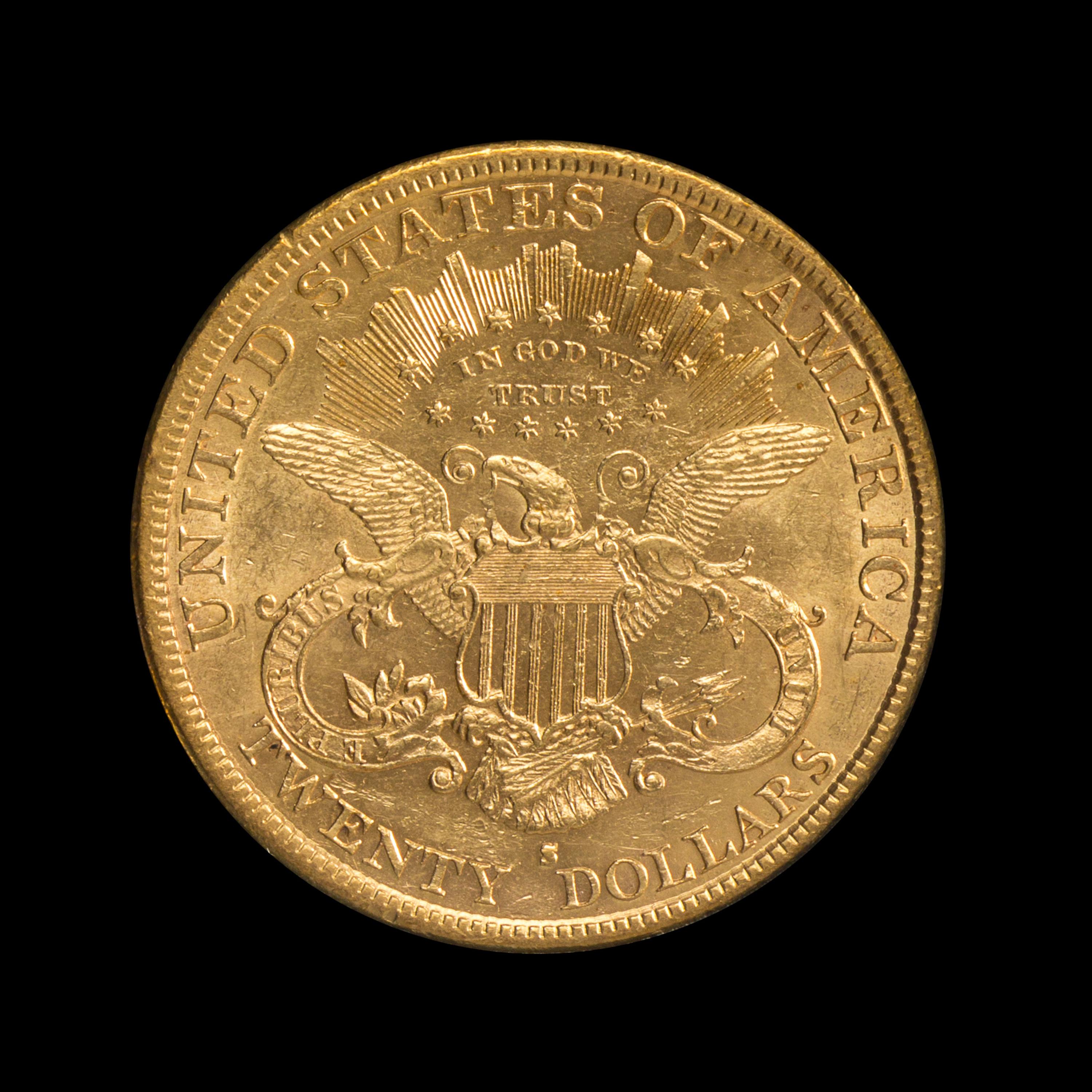 A United States 1890-S Liberty Head $20 Gold Coin