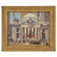 PAULETTE VICTORINE J. VAN ROEKENS (AMERICAN 1896-1988) "GIRARD TRUST BUILDING: THIRD LIBERTY LOAN, 1918"