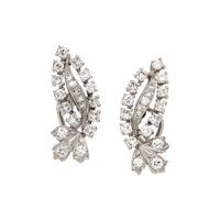 DIAMOND AND WHITE GOLD EARRINGS