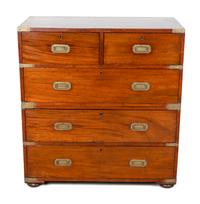 An English Brass Mounted Mahogany Campaign Chest — 19TH CENTURY
