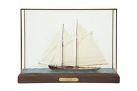 A Cased Model of the Schooner Cavalier by Bernd Braatz (German, b. 1954)