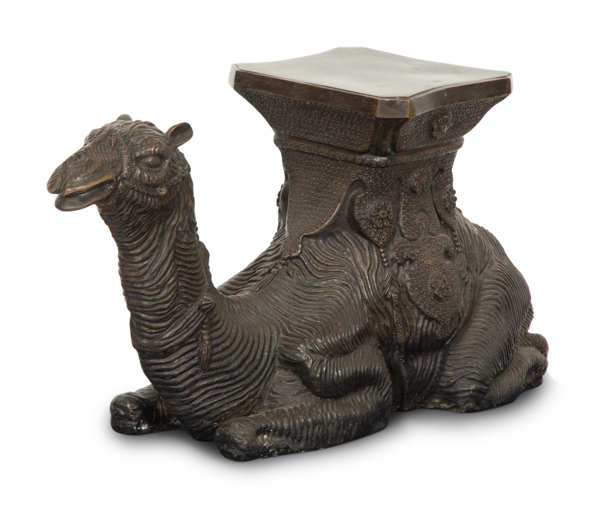 An Anglo Indian Bronze Camel Side Table