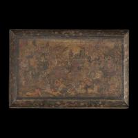A Persian painted lacquer table chest 波斯漆器小箱 Qajar period ????