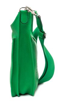 An Hermes Vert Evelyne III PM Handbag, 11.25" x 12'" x 2.5".