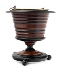 A Continental Mahogany Wine Cooler or Plate Bucket