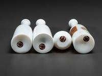 Four Hand Painted Milk Glass Barber Bottles