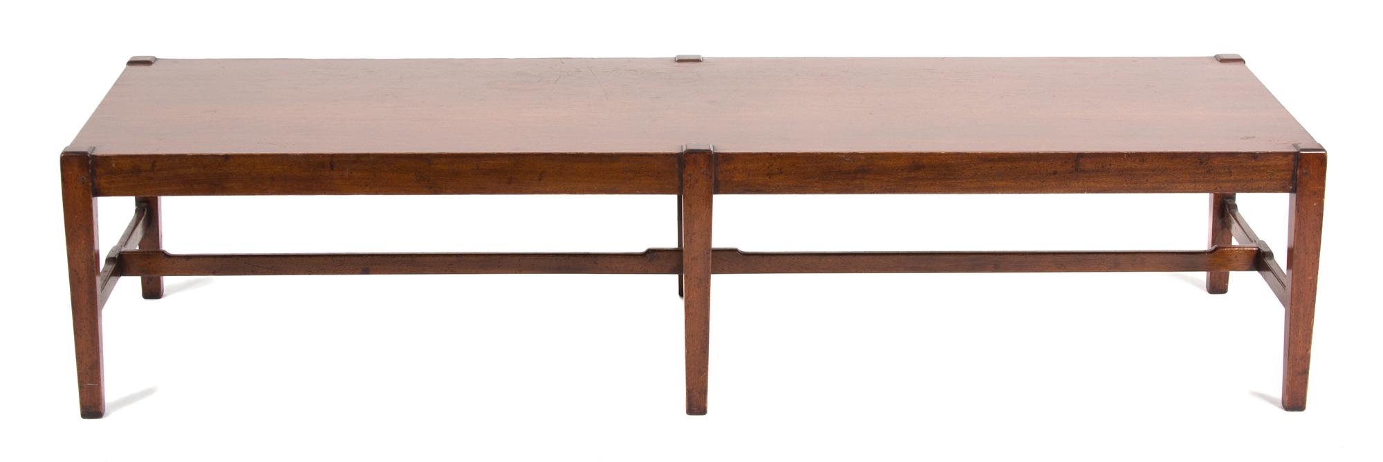 A Mahogany Coffee Table Height 16 x width 72 x depth 24 inches. — 20TH CENTURY