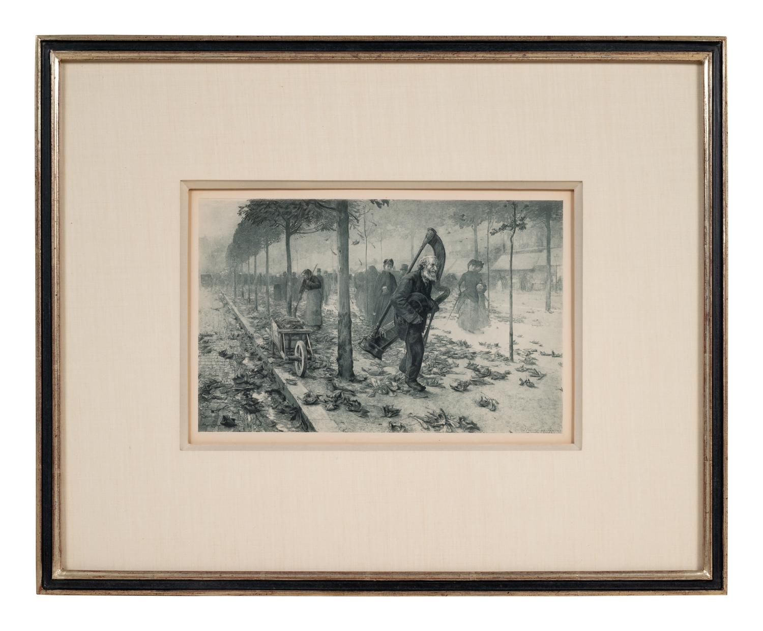 A Pair of Photogravure Prints after Autumn in Paris , 1890, by Childe Hassam (American, 1859–1935)