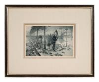 A Pair of Photogravure Prints after Autumn in Paris , 1890, by Childe Hassam (American, 1859–1935)