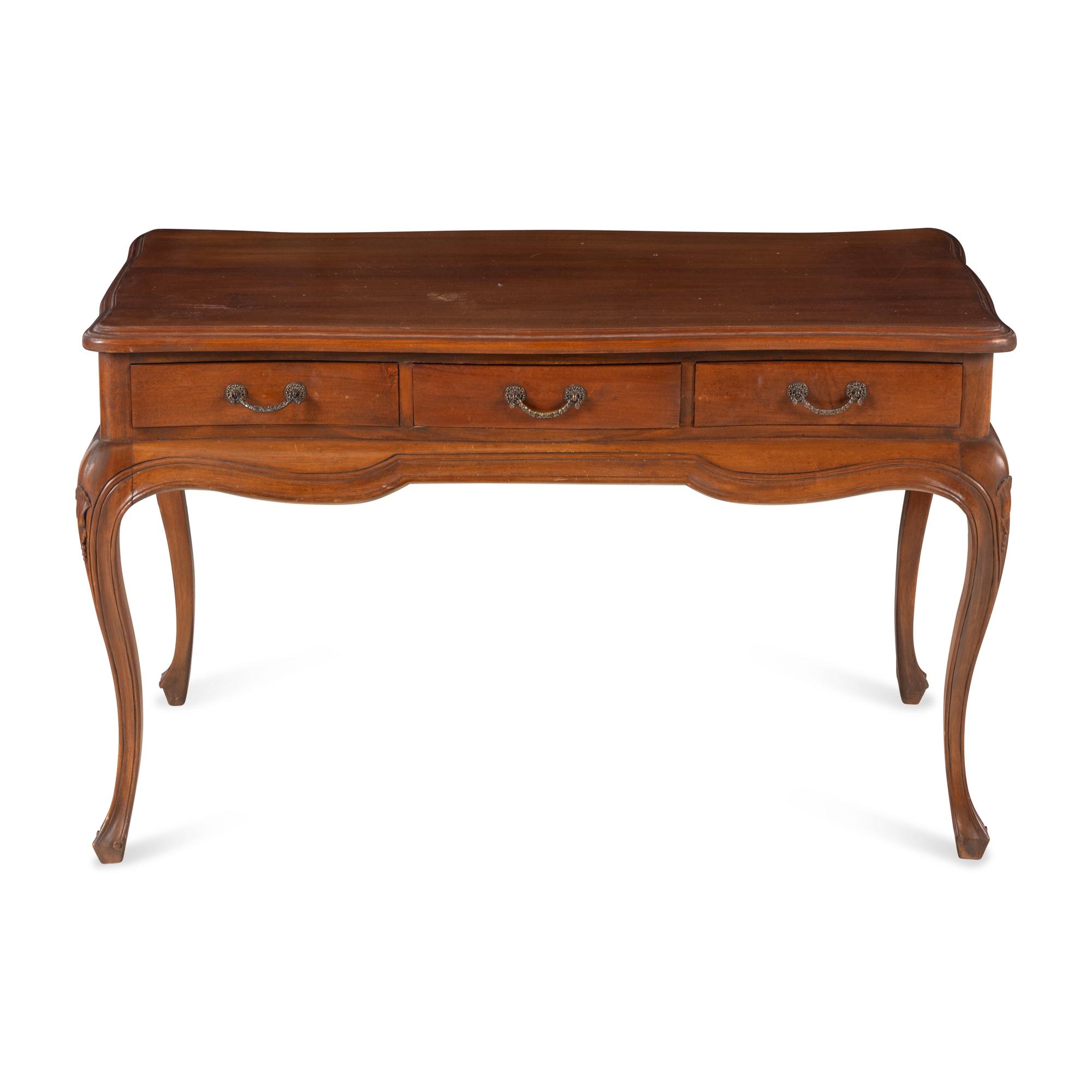 A Louis XV Style Walnut Desk