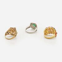 A Collection of Gold and Gemstone Rings