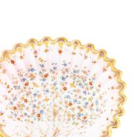 A Set of Bohemian Enameled Glass Shell-Form Dishes