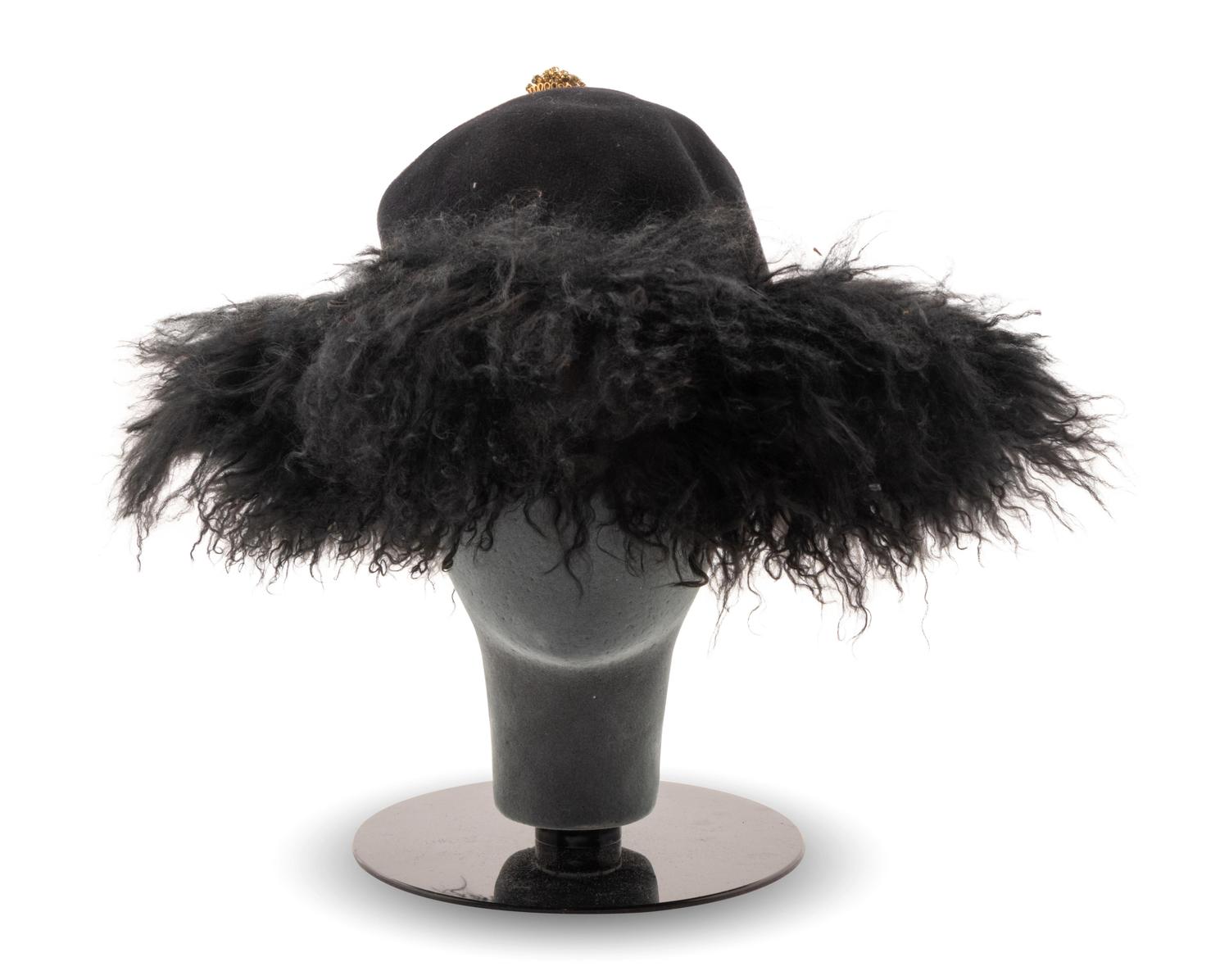 12 Assorted Hats and a Pair of Feathered Cuffs, 1970-2000s