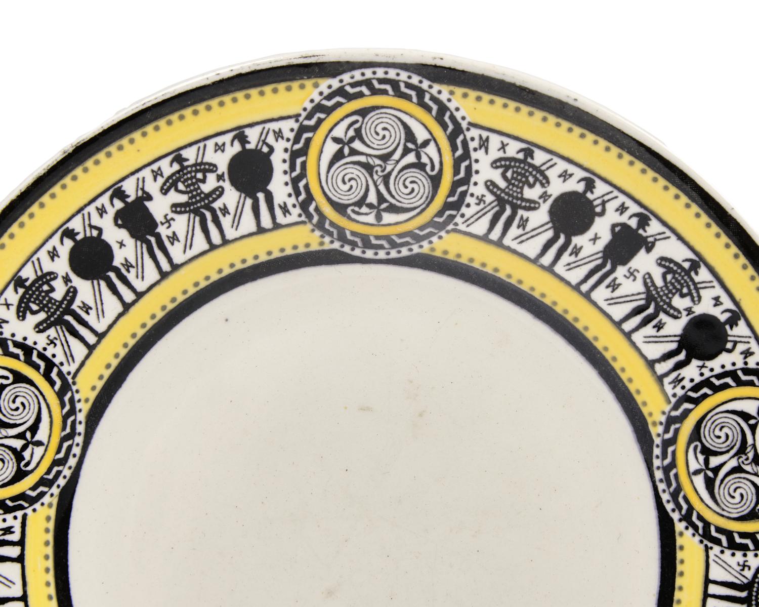A Group of Eleven Wedgwood Yellow and Black Etruria Decorated Table Articles
