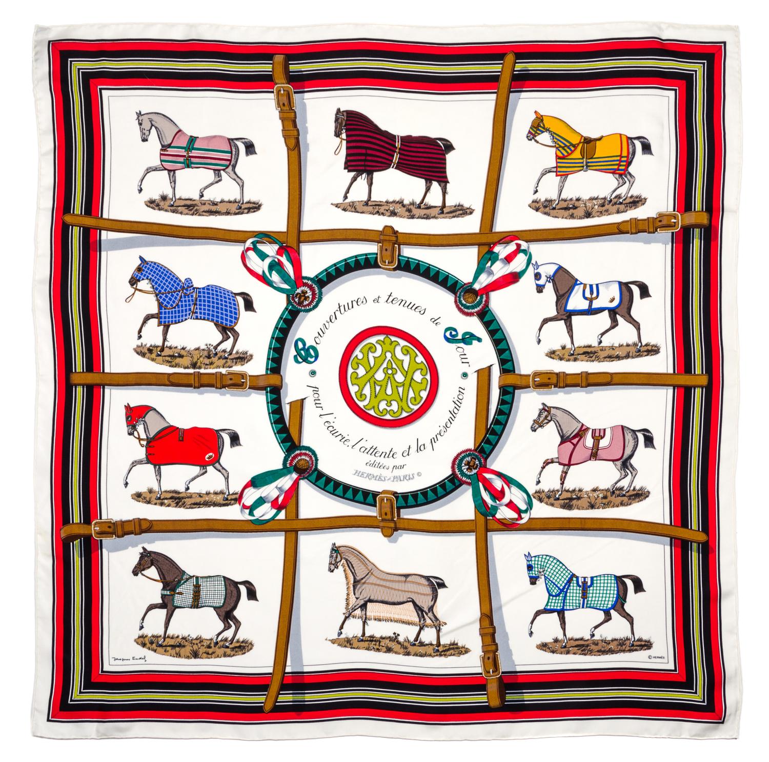 An Hermes 90cm Silk Scarf, 36"x36".