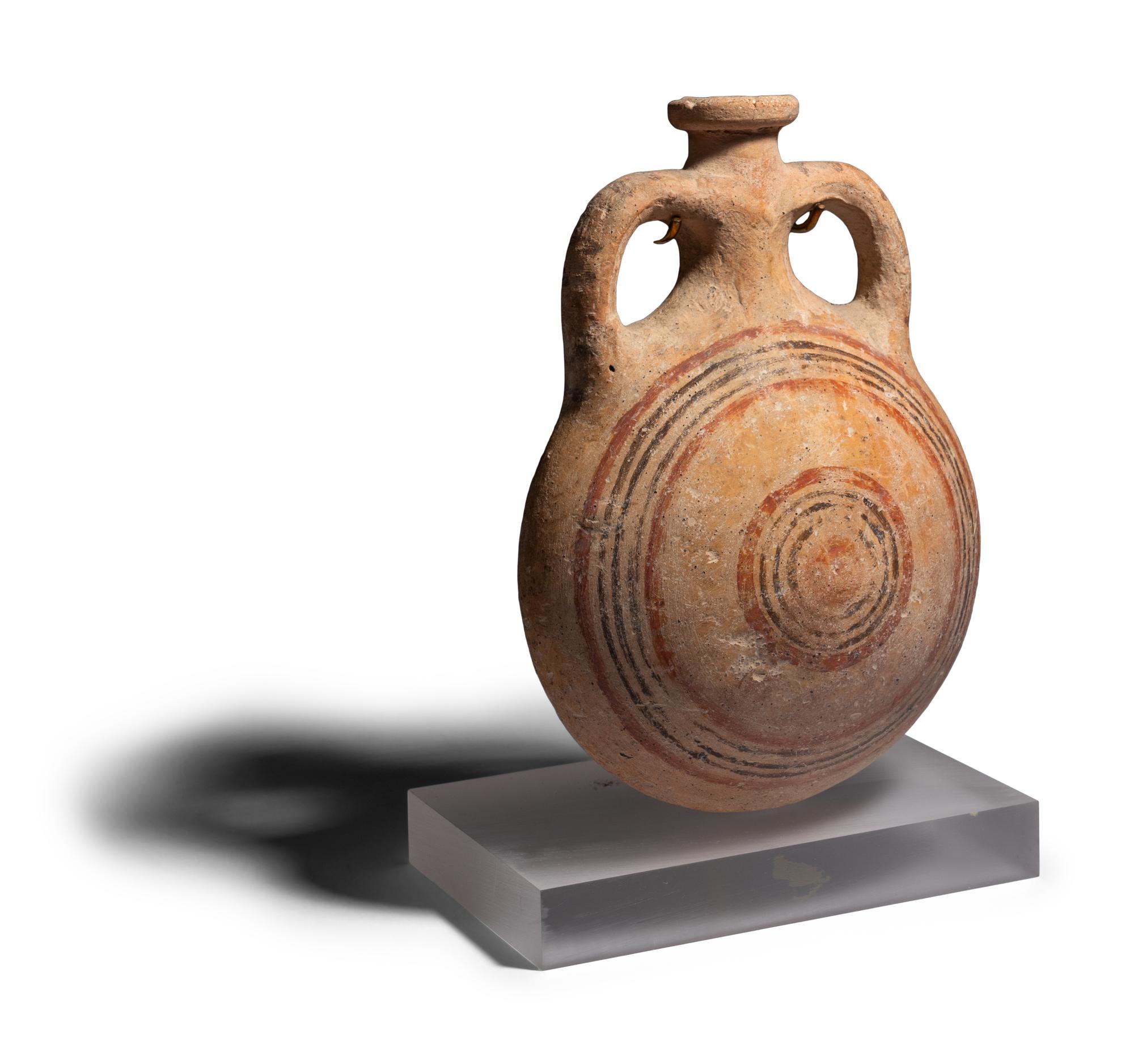 A Cypriot Bichrome Pilgrim Flask
